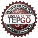 TEPGO Siegel für professionelle Teppichreinigung